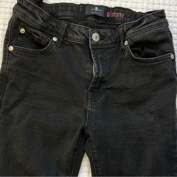 7 For All Mankind Kids Black Jeans - Picture 2 of 16